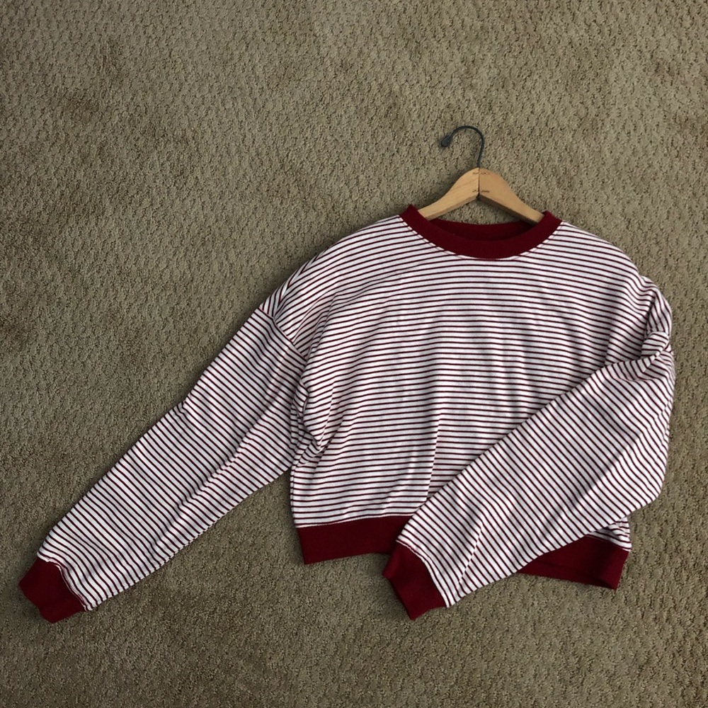 White & red long sleeve